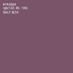 #7A556A - Salt Box Color Image